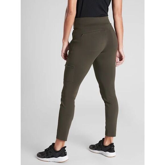 ✨ATHLETA GREEN HEADLANDS HYBRID CARGO SZ 8 TIGHTS✨ - Picture 3 of 10